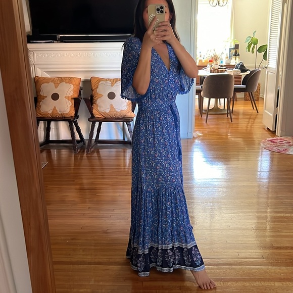 BOHO PAISLEY MAXI DRESS in GOOD CONDITION - Picture 7 of 7